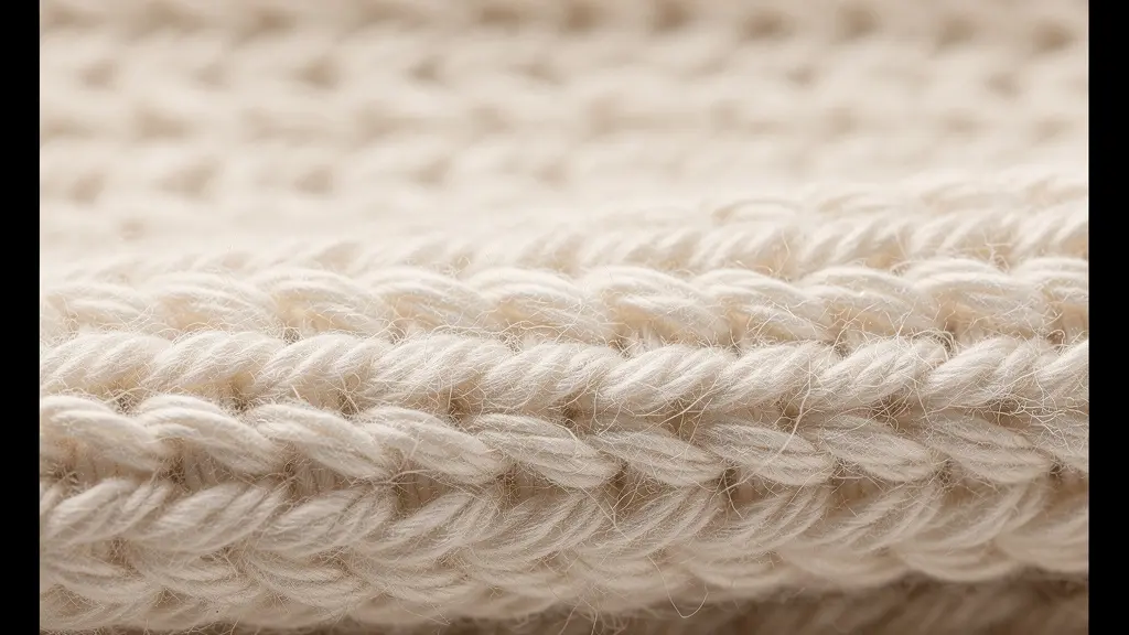 Gros plan sur texture maille tricotée qualité française